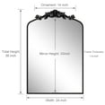 thumbnail image 7 of GODCHAR 24"x36" Decorative Mirror Baroque Arched Vintage Bathroom Wall Mirror, 7 of 7