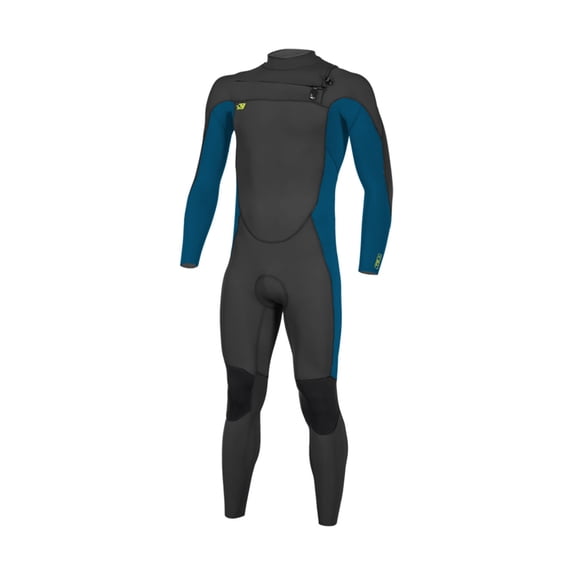 O'Neill Ninja Youth 3/2mm Chest zip full wetsuit 14 Black/ultra blue/dayglo