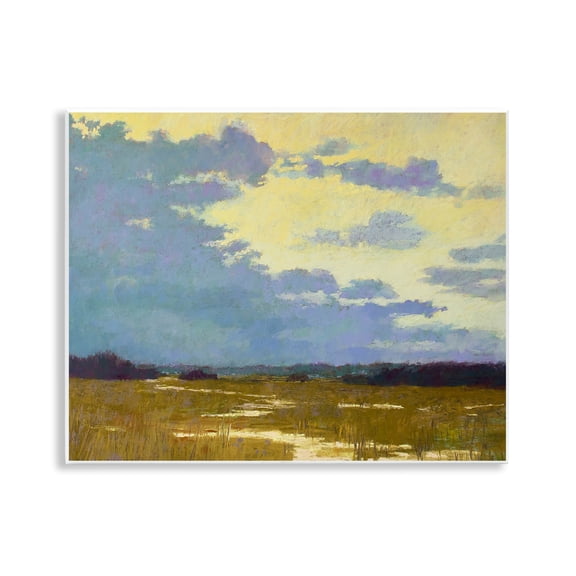 Stupell Industries Rustic Country Clouds Landscape & Nature Painting Unframed Art Print Wall Art, 14 x 11