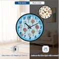thumbnail image 5 of Dailycode Night Light Wall Clock Glow in The Dark 12 inch Battery Operated Silent Luminous Clocks, Autumn Trees, 5 of 8