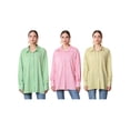 thumbnail image 3 of Yunliwuli Women Striped Shirt, Long Sleeve Shirt Button-down Loose Elegant Blouse Fall Tops, 3 of 9