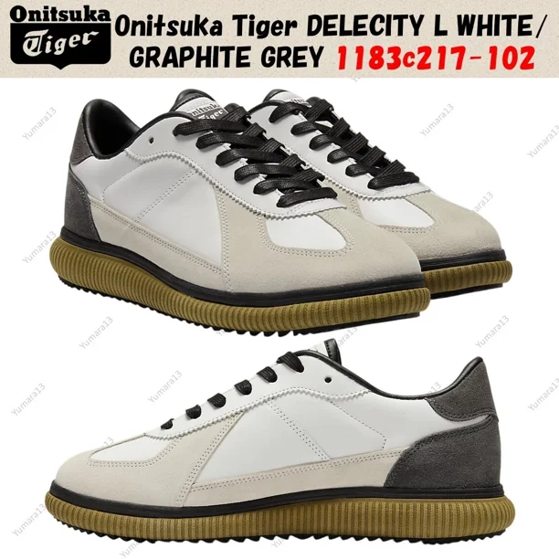 Onitsuka Tiger DELECITY L WHITE/GRAPHITE GREY 1183c217-102 Unisex Size