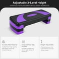 thumbnail image 2 of BalanceFrom Adjustable Workout Aerobic Stepper Step Platform Trainer, 31-Inch, Black/Purple, 2 of 7