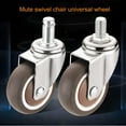 thumbnail image 4 of Gamvdout 1.5/2 Inch Rubber Castor Wheels M10 Thread Fixing Nuts Included Trunk 360 Degree Rotating Swivel Caster with Brakes Office Chair Caster Quiet I (Circlip 38, 4 of 8
