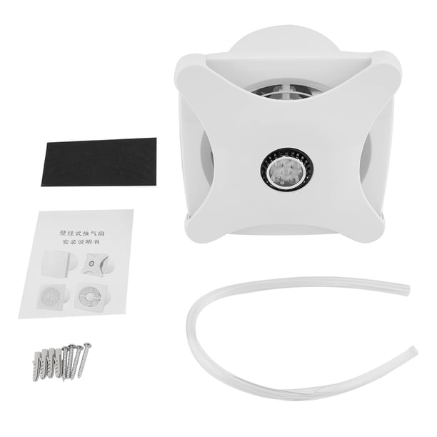 Extractor de aire para ventilación de hogar con luz LED para montar en la pared del baño
