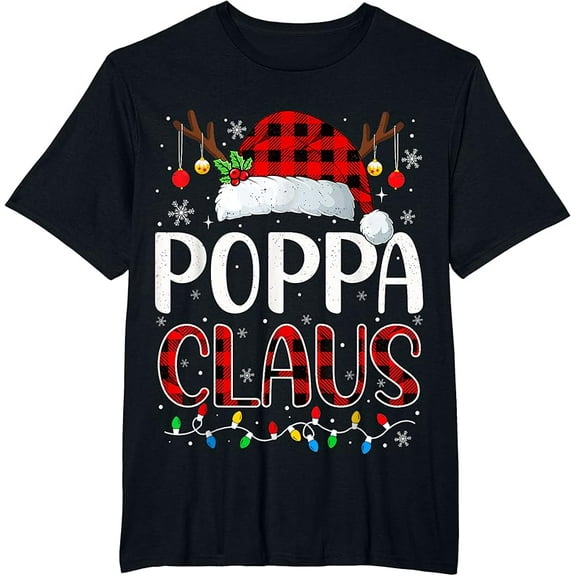 Poppa Claus Lights Matching Family Christmas Pajama Holiday Shirt, for men & women up to 5XL