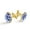 Color 2, variant on Men's Classic Stainless Steel, Pineapple Blue Pattern Cufflinks Business Wedding Shirts, Golden
