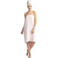 thumbnail image 3 of Fishers Finery Women's EcoFabric Terry Cloth Spa Package; Body Wrap & Hair Towel (Pink), 3 of 6