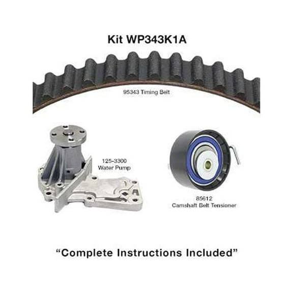 Dayco Premium T-Belt Kit w/ Water Pump, - w/o Seals Fits select: 2011-2018 FORD FIESTA