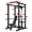 Black+Red, variant on Multi-functional Power Cage 1000Lbs Capacity, Home Adjustable Pullup Squat Rack with Lat Pull-down, Steel Frame Weight Rack for Strength Training, Black+Green