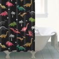 thumbnail image 4 of Dinosaur and Palm Tree Pattern Shower Curtain 72"x72" ,Bathroom Decorative Shower Curtains Set with 12 Hooks,Modern Waterproof Washable Shower Curtain, 4 of 6