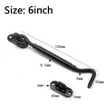 thumbnail image 3 of 1 Pieces Storm Hook Stainless Steel Door Hook Door Latch Window Catch Cabin Door Gate Lock With 4 Pieces Mounting Screws - Black, 3 of 6