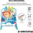 thumbnail image 3 of Silla Mecedora Columpio Electrica Para Bébe Portátil De Lujo Cómodo Bouncer Para Bebes Silla Acolchada Multifuncional Con Juguetes Colgante (AZUL), 3 of 4