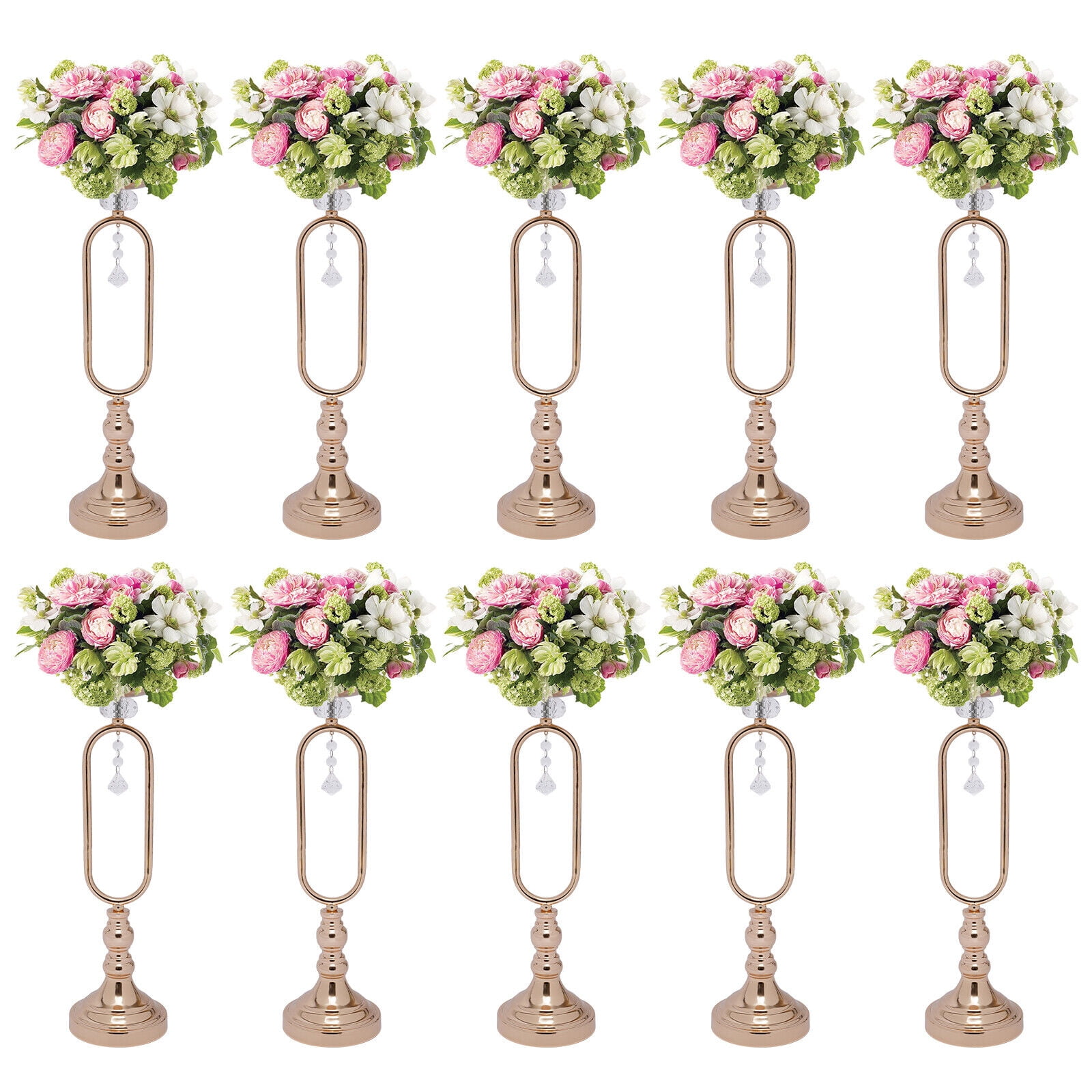 10PCS Wedding Vase Versatile Style Exquisite Acrylic Pendant Gold