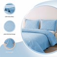 thumbnail image 6 of Beartech Quilt Set King Size Light Blue Bedspread Coverlet Microfiber Bedding Lightweight Reversible Set, 6 of 7