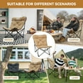 thumbnail image 6 of KingCamp Comfy Folding Chairs Oversized Butterfly Chair with Thick Padded Seats for Indoor & Outdoor, Support 300lbs, Khaki, 6 of 11