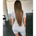 thumbnail image 5 of Combinaison d'Été à Manches Courtes pour Femmes Bodycon Body Stretch Col en V Justaucorps, 5 of 5