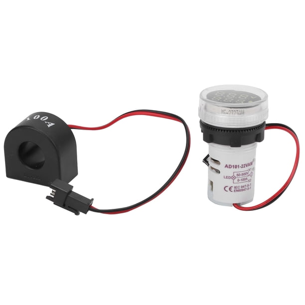 Luz Indicadora De Corriente De Voltaje, Pantalla Dual AC50-500V 0-100A, Luz Indicadora De Corriente, Para La Medición Del Valor De Potencia Del Equipo