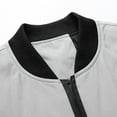 thumbnail image 6 of Miluxas Men's Bomber Jacket Lightweight Casual Spring Fall Windbreaker Zip Up Coat with Pocket Gray 10(XL), 6 of 9