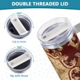 thumbnail image 5 of Pattern Tradditional Tribal 40 oz Tumbler with Handle Insulated&nbsp;Travel Mug&nbsp;Lid Straw Leak Proof Steel Vacuum Water Bottles Glasses Fits in Car Cup Holder, 5 of 7