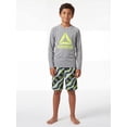 thumbnail image 3 of Reebok Boys Long Sleeve Rashguard with UPF 50+ Protection, Sizes 4-18, 3 of 5