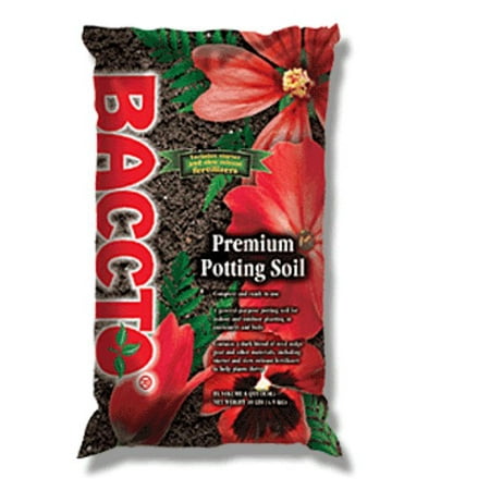 Brown Soil - BACCTO 1225P Potting Soil, Dark Brown/Light Brown, Granular Grain, 25 lb Bag