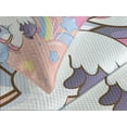thumbnail image 3 of Ambesonne Feminine Quilted Bedspread Set 3 Pcs, Rainbow Music Notes, King Size, Yellow and Pink, 3 of 5