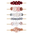 thumbnail image 2 of Diademas NUWAJP para niñas, 6 unidades, elásticas de nailon con forma de flor, 2 of 7