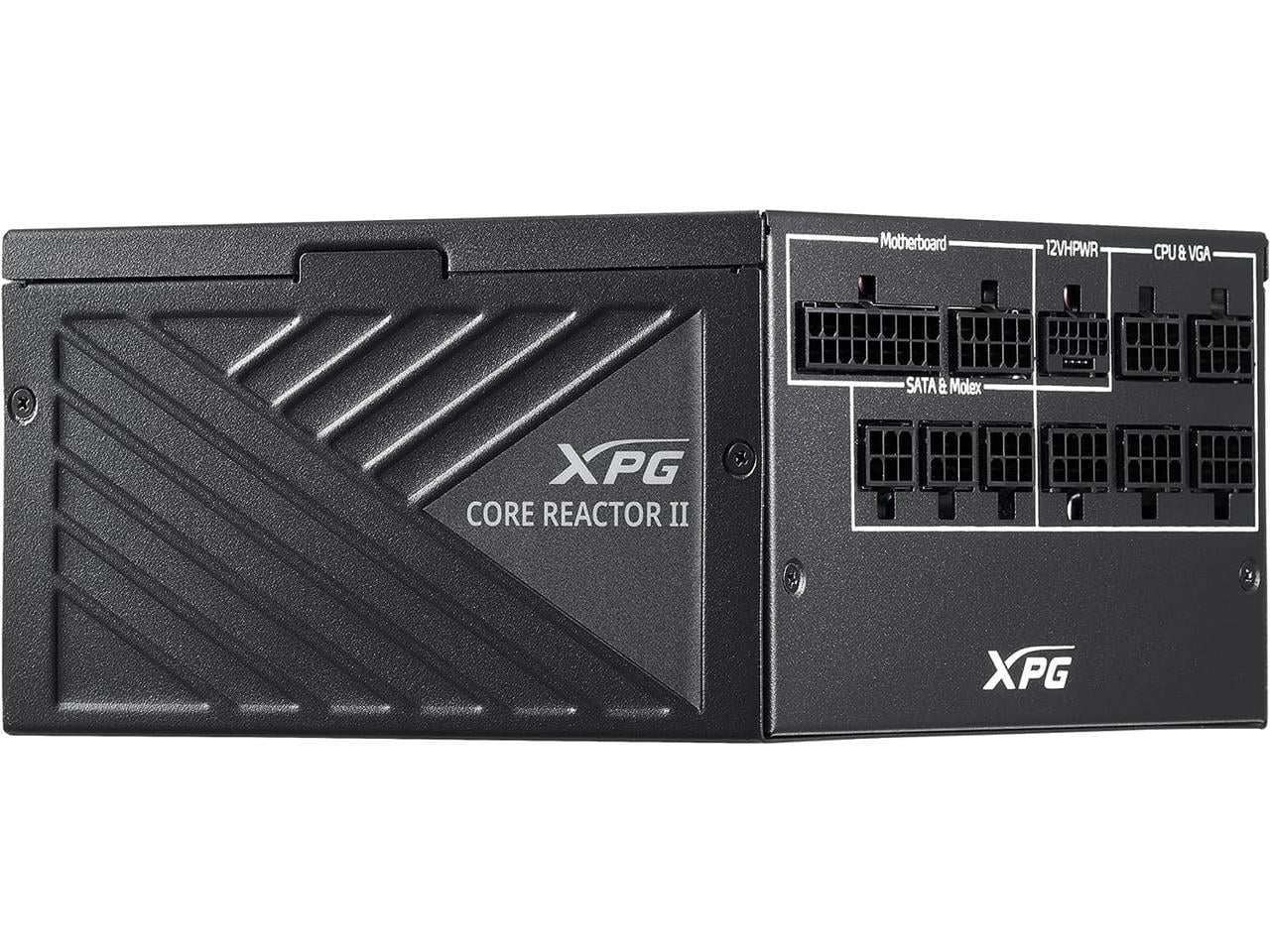 XPG Core Reactor II 1000W PCIE 5 & ATX 3.0 Power Supply - Full Modular - 80 Plus and Cybenetics GOLD Certified - 100% Japanese 105°C Capacitors (COREREACTORII1000G-BKCUS)