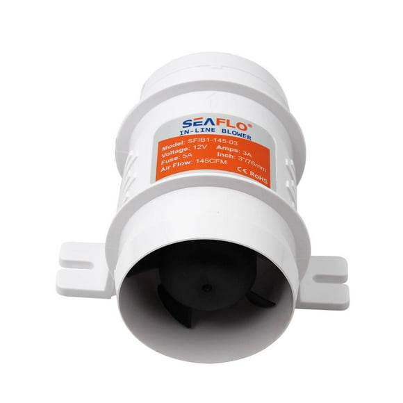 1 Psc Ventilador De En Línea Plástico Flujo De Aire Recambio 12V 145Cfm