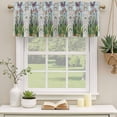 thumbnail image 2 of Colorful Botanical Curtain Valances for Windows, Kitchen Valance Window Treatments Panel 2 Pack, Spring Summer Floral Butterfly Rod Pocket Short Curtains for Bathroom Bedroom 60 x 18 Inch, 2 of 8