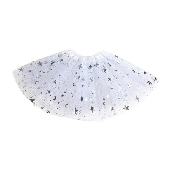 GENEMA Children Kids Girl Ballet Skirts Elastic Mesh Tutu Ballerina Dress Dancing Skirt