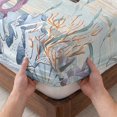 thumbnail image 3 of King Size Fitted Sheet Set - Sea Turtle Coastal 3 Piece Bedding Sets 16" Deep Pocket Fitted Sheet with 2 Pillowcases, Summer Coral Ocean Gray Blue Wooden Brushed Microfiber Hotel Luxury Bed Sheets, 3 of 9