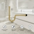 thumbnail image 5 of Ayna Decors Brushed Gold P Trap in Brass Material, Basin Sink Waste Trap Drain Kit, 2 Pack, 5 of 7
