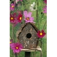 thumbnail image 2 of Rotenberg, Nancy 17x24 Black Ornate Wood Framed with Double Matting Museum Art Print Titled - PA, Birdhouse among cosmos flowers with bee, 2 of 4