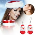 thumbnail image 2 of SUSHANG Santa Claus Earrings Christmas Series Resin Santa Earrings Cute Earrings Earrings, 2 of 6