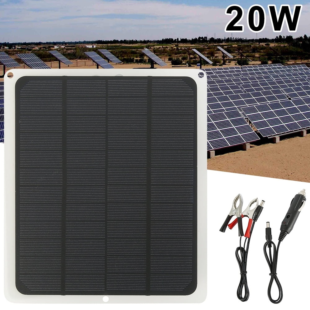 10W Outdoor Car Boat Yacht Solar Panel Trickle Battery Charger Power Supply 