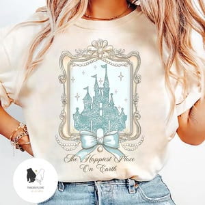Retro Walt Disney Castle shirt, Family matching castle shirts, Magic kingdom castle shirt, Women's Castle tee, Coquette Bow Disney shirts