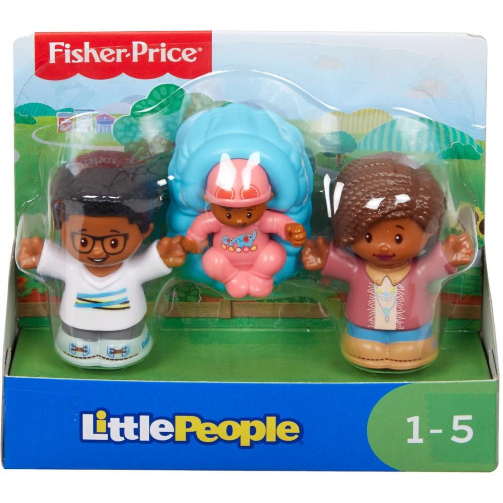 Fisher Price Little People African-American Policeman Scott with Phone Doll Toy 