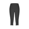 thumbnail image 5 of Chbgutlmr Leggings for Women Capris Silm Fitting Comfy Solid Color Cropped Casual Workout Trousers Summer, 5 of 6