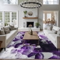 thumbnail image 5 of Purple Black Geometric Area Rug 5x7 Washable Rug Non Slip Modern Abstract Crystals Artwork Large Area Rug Soft Stainresistant Indoor Floor Carpet for Living Room Bedroom Home Office Dining Room, 5 of 7