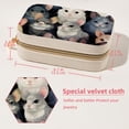 thumbnail image 5 of Totoro Velvet Portable Necklace Holder with Removable Compartment - Earring Organizer, Jewelry Boxes, Organizer Box - Gift, 5 of 7