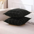 thumbnail image 4 of Black Boho Plaid Lumbar Pillow Covers 12x20 Set of 2, Black and White Woven Checkered Decorative Throw Pillows 12 x 20, Modern Farmhouse Decor for Living Room Couch and Bed, 4 of 6