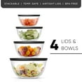 thumbnail image 6 of JoyJolt JoyFul by  Set of 4 Glass Mixing Bowls With Lids - 16.5 oz, 33.5 oz, 50.5oz, 67.5oz Black, 6 of 9