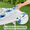 thumbnail image 5 of Pioneer Flower Floral Print Pattern Round Fitted Tablecloth with Elastic Edge,Dining Table Cover Waterproof,Outdoor Round Tablecloth for Camping,Dining,Indoor and Outdoor, 5 of 7