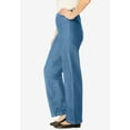 thumbnail image 3 of Woman Within Plus Size Fineline Stretch Denim Wide-Leg Pull-On Jeans, 3 of 6