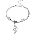 thumbnail image 3 of KEVCHE Mother Daughter Heart Adjustable Bracelet, 6-8 inches, 2-Piece, 3 of 3