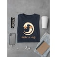 thumbnail image 3 of Make a Wish - Crescent Moon and Star Graphic Men's T-shirt, 3 of 4