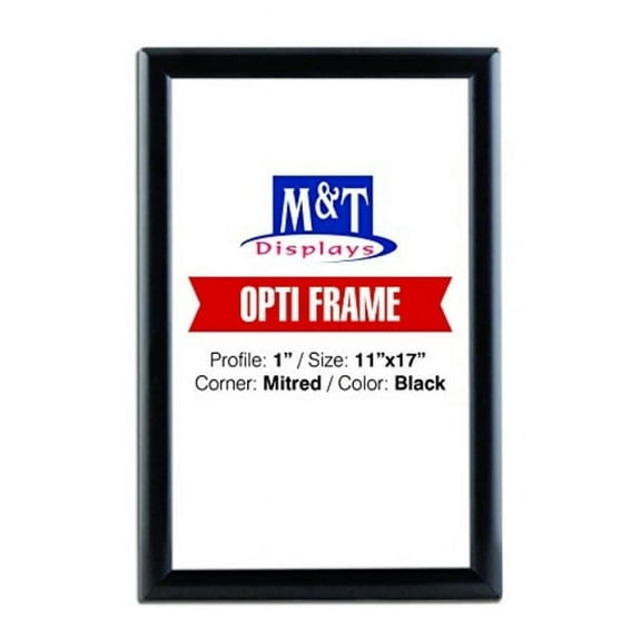 Opti Snap 11x17 Black Poster Frame 1" Aluminum Profile Wall Mount Photo Document Certificate Holder