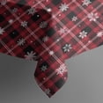 thumbnail image 5 of Red Christmas Plaid and Snowflake Pattern Square Tablecloth,Waterproof Square Table Cover,Wipeable Spillproof Washable Table Cover for Home Kitchen Party Decor 42"X42"(107x107cm), 5 of 6
